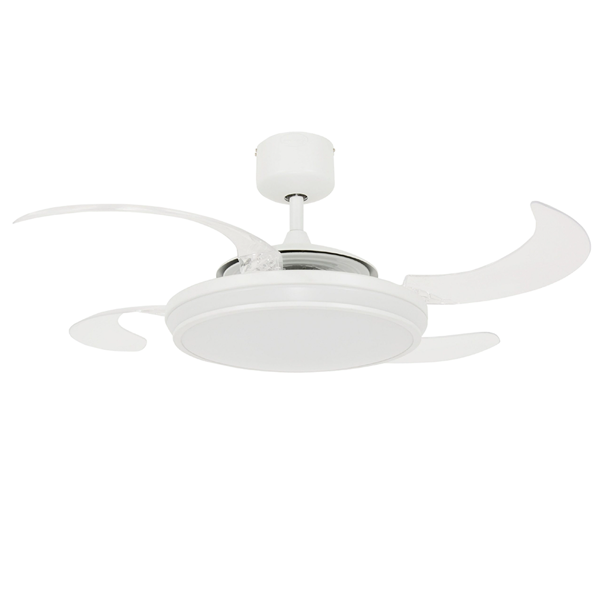 Picture of LUFT Evo 1 48" White With Retractable Blades & LED Luxury Ceiling Fan