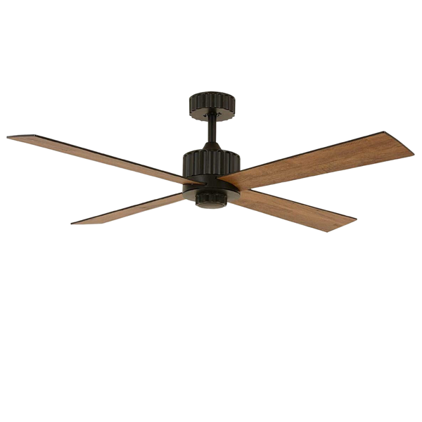 Picture of LUFT Newport 54" Antique Black With Aged Wood Blades Luxury Ceiling Fan