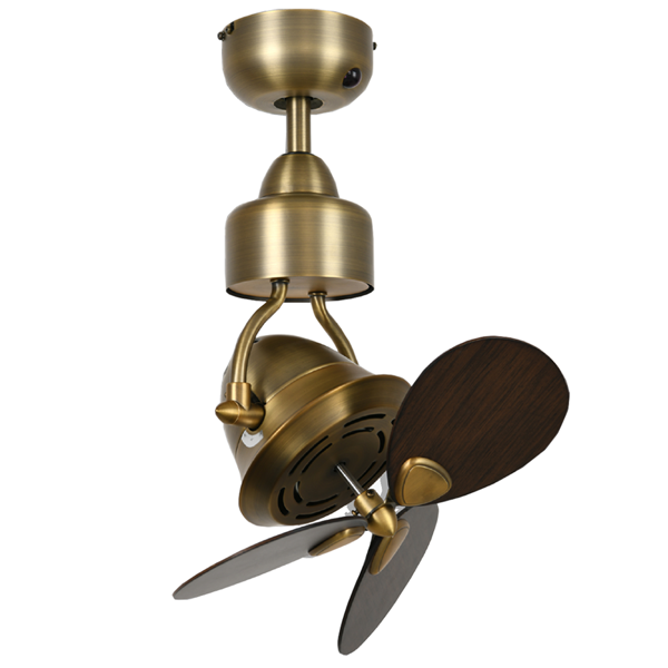Picture of LUFT Havana 15" Antique Brass Walnut Luxury Ceiling Fan