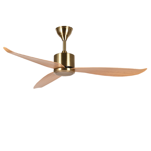 Picture of LUFT Raser 36" Antique Brass Teak Luxury Ceiling Fan