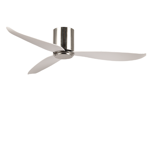 Picture of LUFT Raser II Hugger 36" Brushed Chrome White Luxury Ceiling Fan