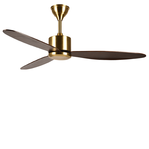 Picture of LUFT Stella 42" Antique Brass Wood Luxury Ceiling Fan