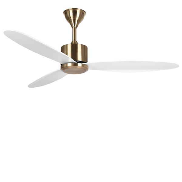 Picture of LUFT Stella 42" Antique Brass White Luxury Ceiling Fan