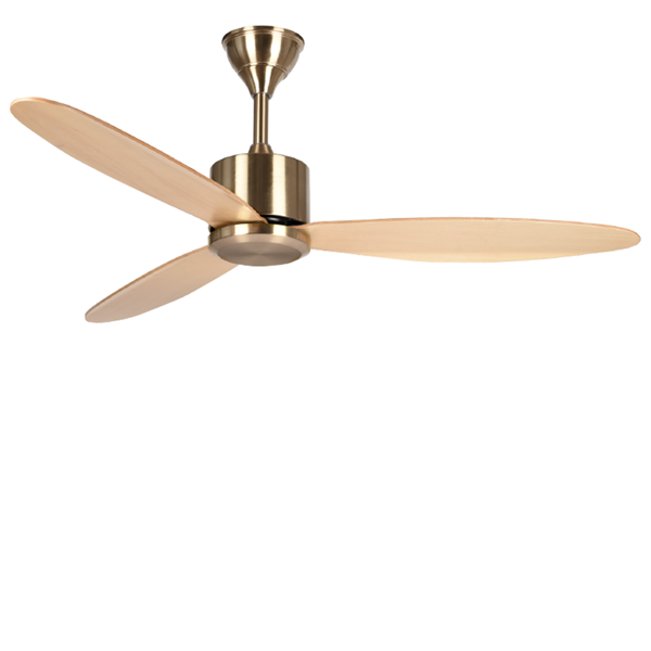 Picture of LUFT Stella 42" Antique Brass Teak Luxury Ceiling Fan