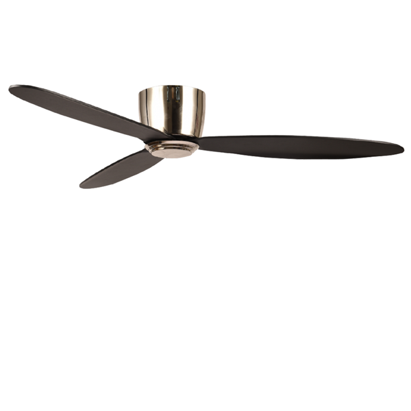 Picture of LUFT Stella 42" Brushed Chrome Black Luxury CTC Ceiling Fan