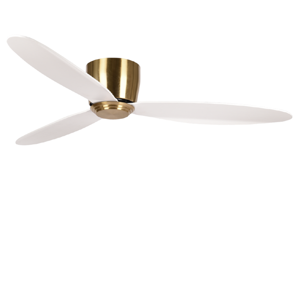 Picture of LUFT Stella 42" Antique Brass White Luxury CTC Ceiling Fan