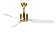 Show details for LUFT Daytona II 52” Antque Brass White Luxury Ceiling Fan Picture of LUFT Daytona II 52” Antque Brass White Luxury Ceiling Fan