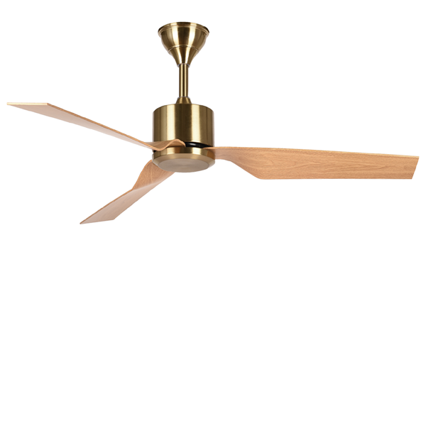 Picture of LUFT Daytona II 52” Antique Brass Teak Luxury Ceiling Fan