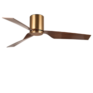 Show details for LUFT Daytona II Hugger 52" Antique Brass Wood Luxury Ceiling Fan Picture of LUFT Daytona II Hugger 52" Antique Brass Wood Luxury Ceiling Fan