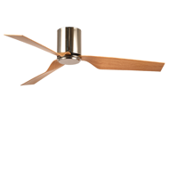 Show details for LUFT Daytona II Hugger 52" Antique Brass Teak Luxury Ceiling Fan Picture of LUFT Daytona II Hugger 52" Antique Brass Teak Luxury Ceiling Fan