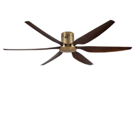 Show details for LUFT Hexair II Hugger Without LED 66" Antique Brass Wood Finish Luxury Ceiling Fan Picture of LUFT Hexair II Hugger Without LED 66" Antique Brass Wood Finish Luxury Ceiling Fan