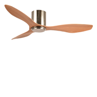 Show details for LUFT Citron II Hugger 48” Brushed Chrome Teak Luxury Ceiling Fan Picture of LUFT Citron II Hugger 48” Brushed Chrome Teak Luxury Ceiling Fan