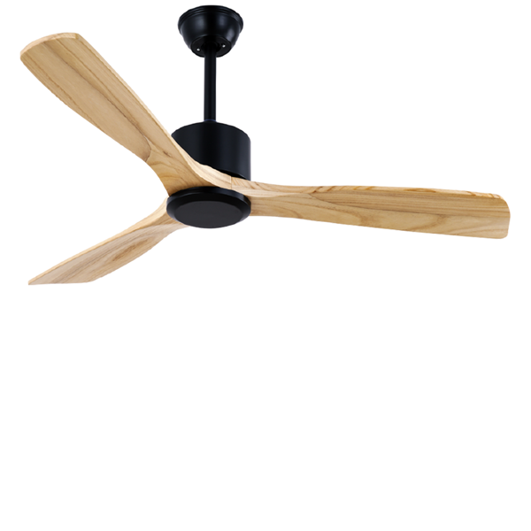 Picture of LUFT Testarossa II 52" Black With Teak Luxury Ceiling Fan