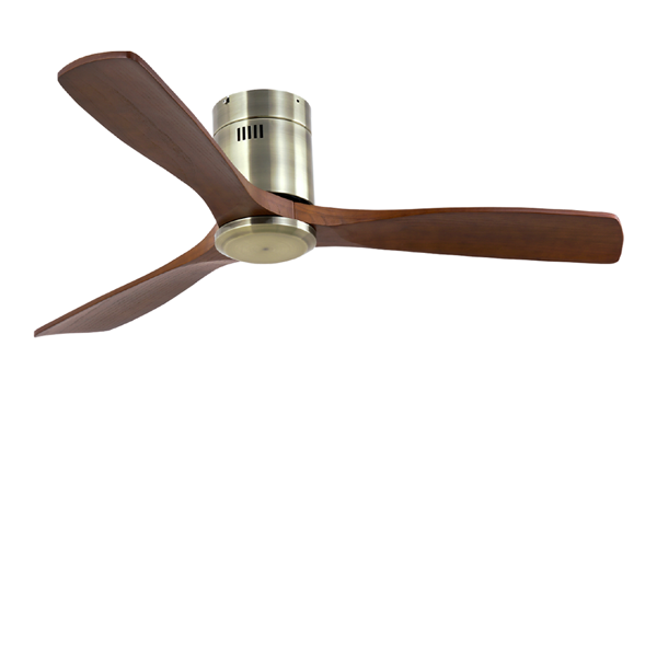 Picture of LUFT Testarossa II Hugger 52" Antique Brass Mahogany Luxury Ceiling Fan