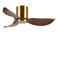 Show details for LUFT Swank II Hugger 46" Antique Brass Wood Luxury Ceiling Fan Picture of LUFT Swank II Hugger 46" Antique Brass Wood Luxury Ceiling Fan