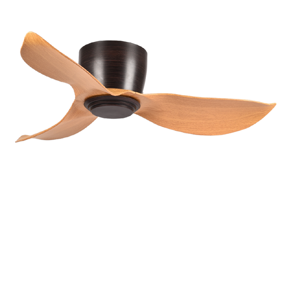 Picture of LUFT Swank II 36" Black With Teak Luxury CTC Ceiling Fan