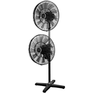 Show details for LUFT Olivia 18" Black Luxury Twin Pedestal Fan Picture of LUFT Olivia 18" Black Luxury Twin Pedestal Fan