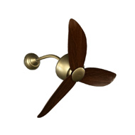 Show details for LUFT Fiorano Raser 36" Antique Brass - Wood Luxury Wall Fan Picture of LUFT Fiorano Raser 36" Antique Brass - Wood Luxury Wall Fan