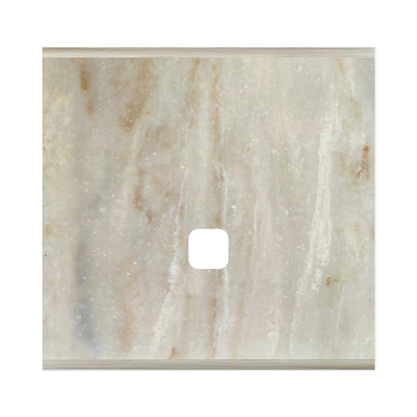 Picture of Norisys TG9 TM121.13 1M Size Plate With 1M Window Onyx White Solid Marble Cover Plates With Frames