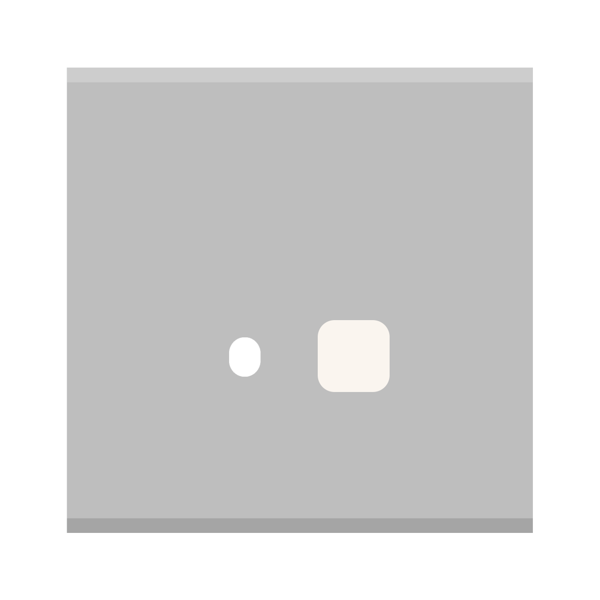 Picture of Norisys TG9 TA142.04 2M Size Plate With 1 Hole + 1M Window Natural Solid Aluminium Cover Plates With Frames