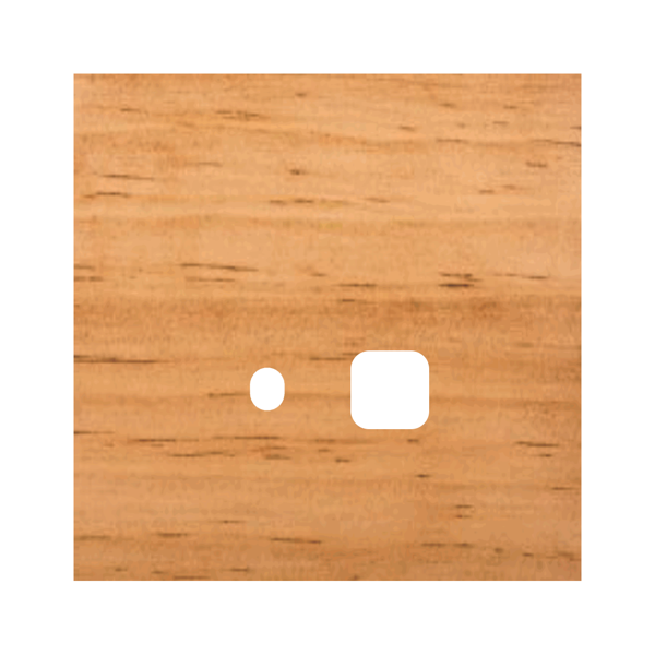 Picture of Norisys TG9 TW142.07 2M Size Plate With 1 Hole + 1M Window Pinewood Solid Wood Cover Plates With Frames