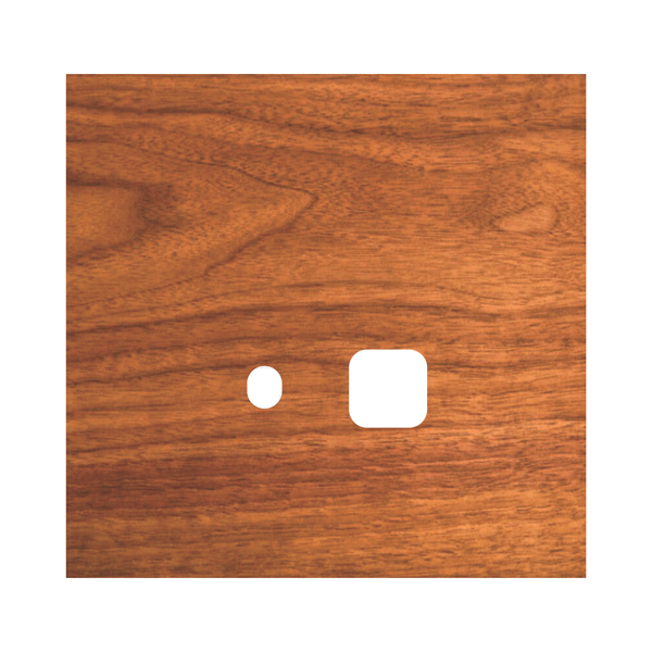 Picture of Norisys TG9 TW142.29 2M Size Plate With 1 Hole + 1M Window Walnut Solid Wood Cover Plates With Frames
