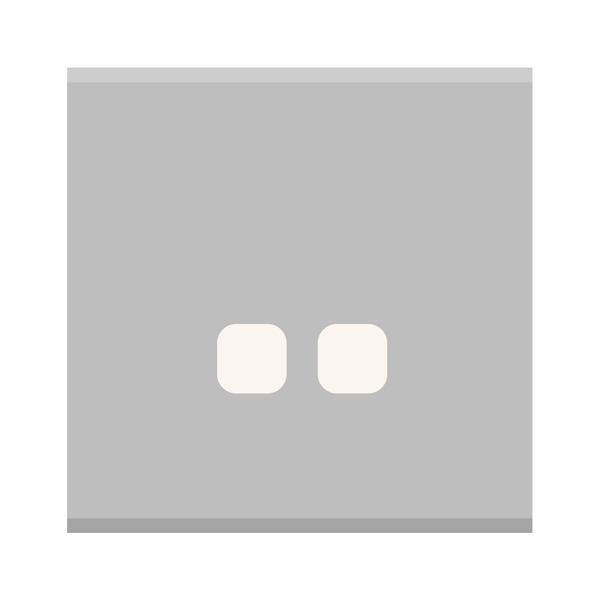 Picture of Norisys TG9 TA132.04 2M Size Plate With 2 Window Natural Solid Aluminium Cover Plates With Frames