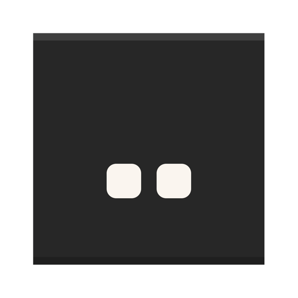 Picture of Norisys TG9 TA132.05 2M Size Plate With 2 Window Black Solid Aluminium Cover Plates With Frames