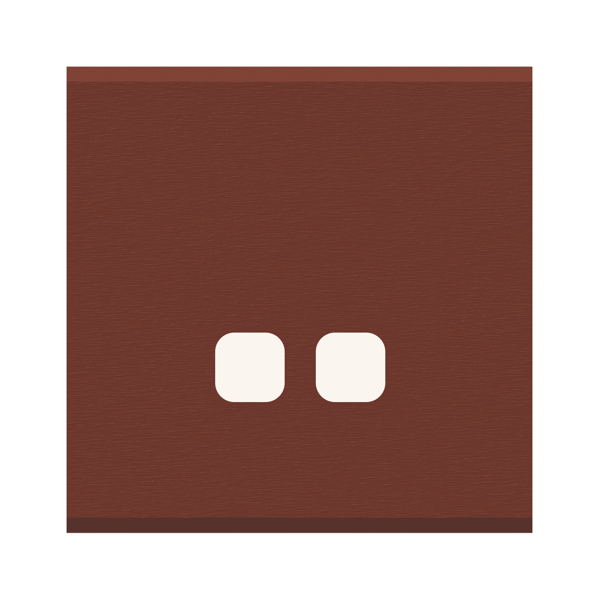 Picture of Norisys TG9 TA132.14 2M Size Plate With 2 Window Dark Bronze Solid Aluminium Cover Plates With Frames