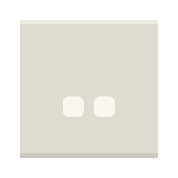 Picture of Norisys TG9 TG132.08 2M Size Plate With 2 Window Ice White Solid Glass Cover Plates With Frames