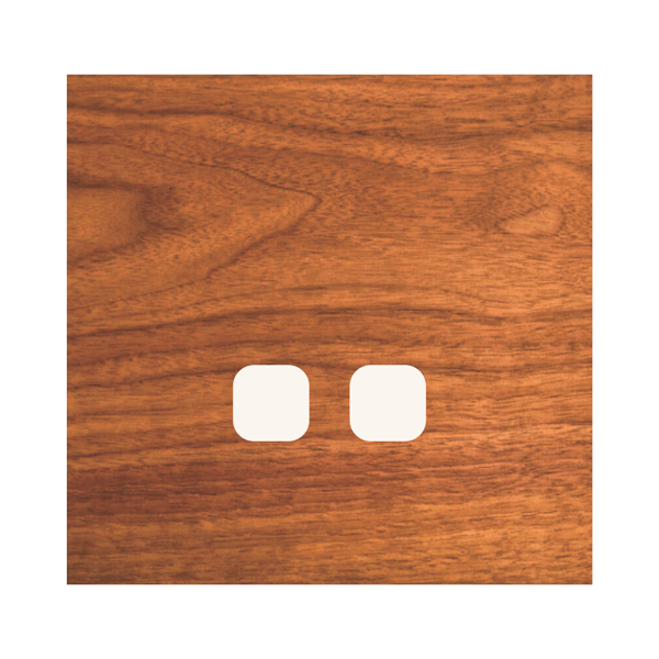 Picture of Norisys TG9 TW132.29 2M Size Plate With 2 Window Walnut Solid Wood Cover Plates With Frames