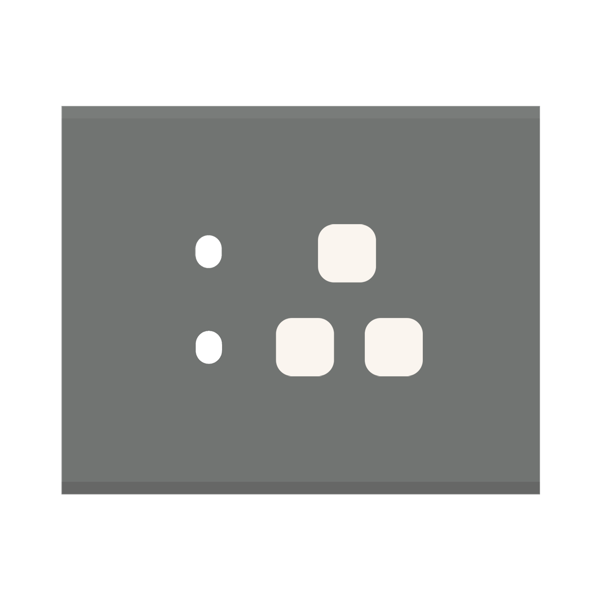 Picture of Norisys TG9 TG133.09 3M Size Plate With 2 Holes + 1 Socket Window Metal Gray Solid Glass Cover Plates With Frames