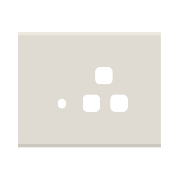 Picture of Norisys TG9 TG143.08 3M Size Plate With 1 Hole + 1 Socket Window Ice White Solid Glass Cover Plates With Frames