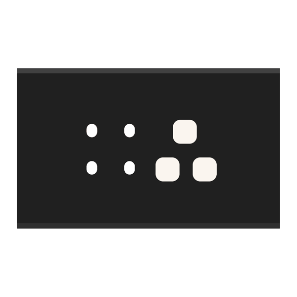 Picture of Norisys TG9 TG114.19 4M Size Plate With 4 Holes + 1 Socket Window Solid Black Solid Glass Cover Plates With Frames