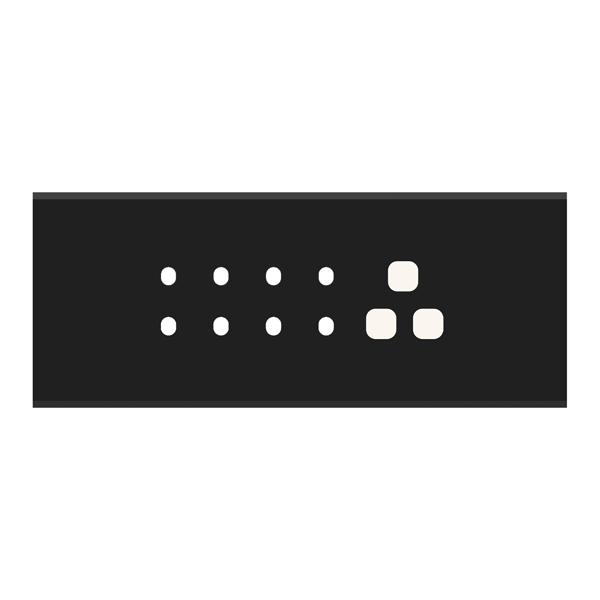 Picture of Norisys TG9 TG126.19 6M Size Plate With 8 Holes + 1 Socket Window Solid Black Solid Glass Cover Plates With Frames