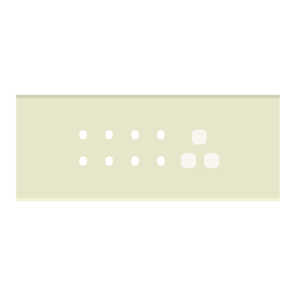 Picture of Norisys TG9 TG126.38 6M Size Plate With 8 Holes + 1 Socket Window Ultra White Solid Glass Cover Plates With Frames