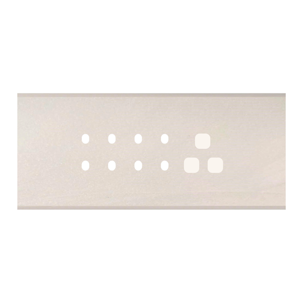 Picture of Norisys TG9 TM126.12 6M Size Plate With 8 Holes + 1 Socket Window Salt White Solid Marble Cover Plates With Frames