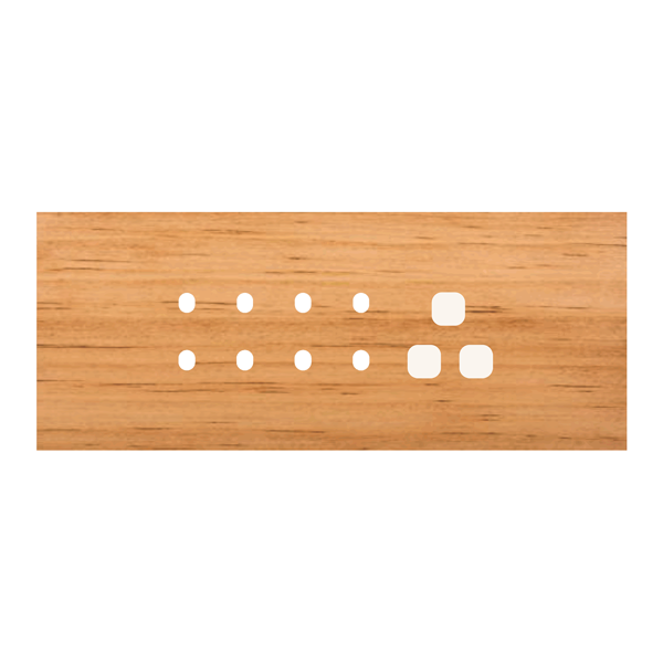 Picture of Norisys TG9 TW126.07 6M Size Plate With 8 Holes + 1 Socket Window Pinewood Solid Wood Cover Plates With Frames