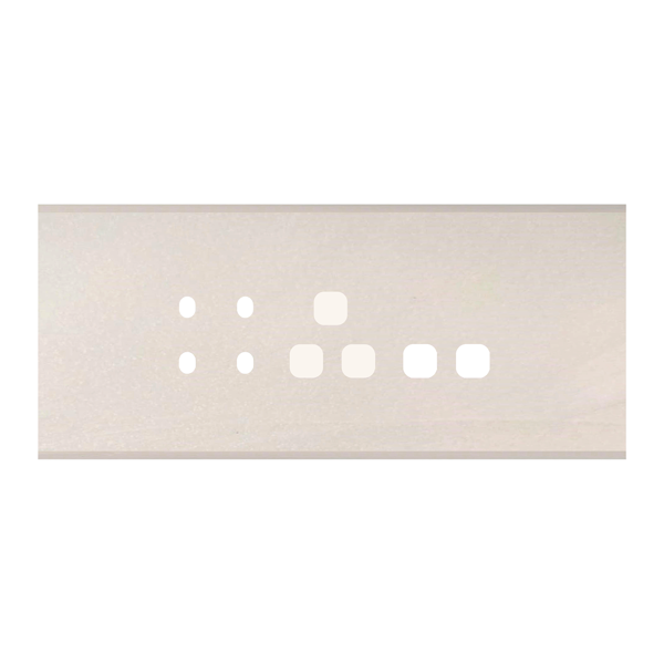 Picture of Norisys TG9 TM136.12 6M Size Plate With 4 Holes + 1 Socket Window + 2 Window Salt White Solid Marble Cover Plates With Frames