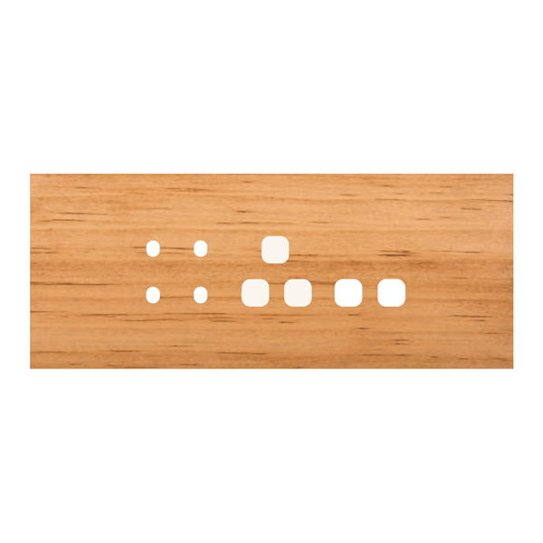 Picture of Norisys TG9 TW136.07 6M Size Plate With 4 Holes + 1 Socket Window + 2 Window Pinewood Solid Wood Cover Plates With Frames