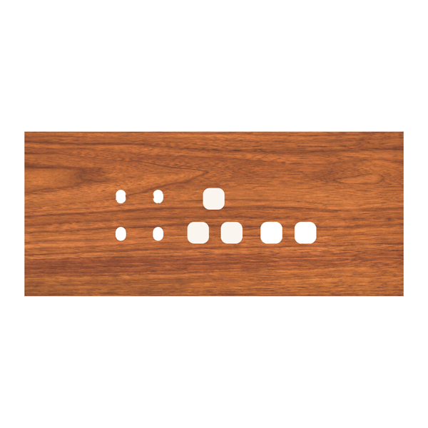 Picture of Norisys TG9 TW136.29 6M Size Plate With 4 Holes + 1 Socket Window + 2 Window Walnut Solid Wood Cover Plates With Frames