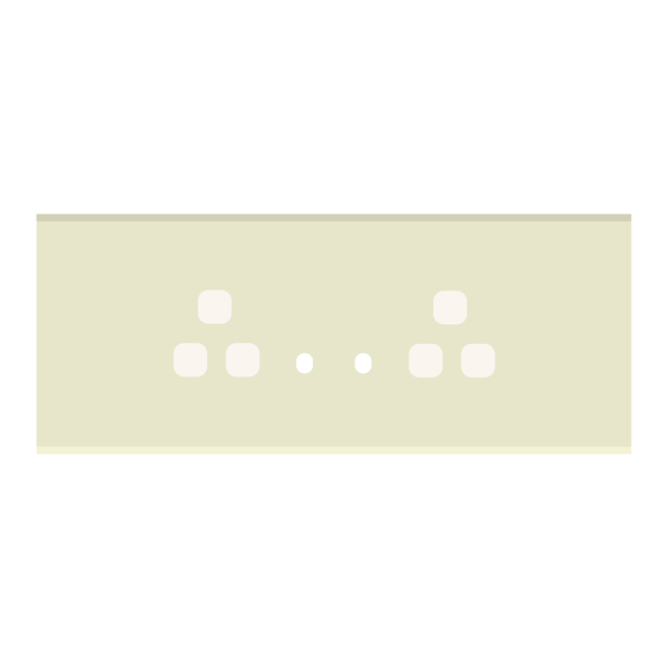 Picture of Norisys TG9 TG146.38 6M Size Plate With 2 Hole + 2 Socket Windows Ultra White Solid Glass Cover Plates With Frames