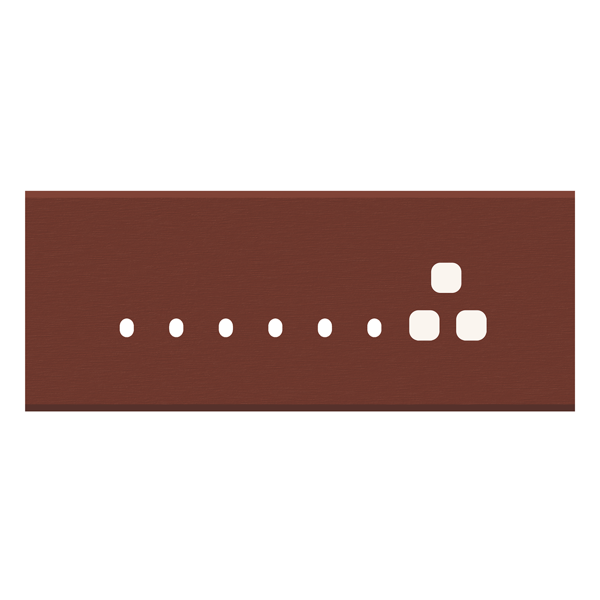 Picture of Norisys TG9 TA118.14 8M Size Plate With 6 Holes + 1 Socket Window Dark Bronze Solid Aluminium Cover Plates With Frames