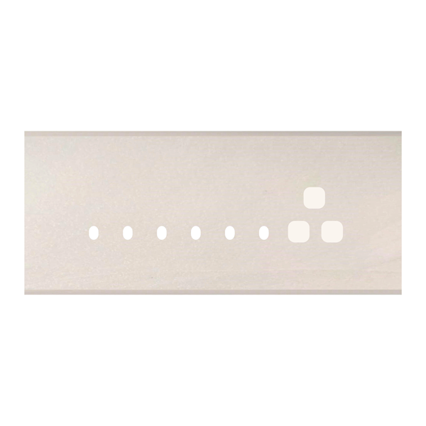 Picture of Norisys TG9 TM118.12 8M Size Plate With 6 Holes + 1 Socket Window Salt White Solid Marble Cover Plates With Frames