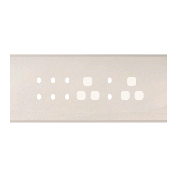 Picture of Norisys TG9 TM188.12 8M Size Plate With 8 Holes + 2 Socket Window Salt White Solid Marble Cover Plates With Frames