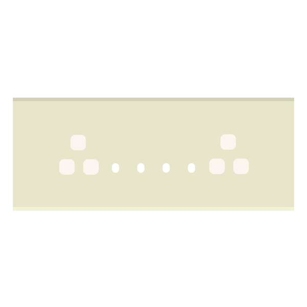 Picture of Norisys TG9 TG148.38 8M Size Plate With 4 Holes + 2 Socket Windows Ultra White Solid Glass Cover Plates With Frames