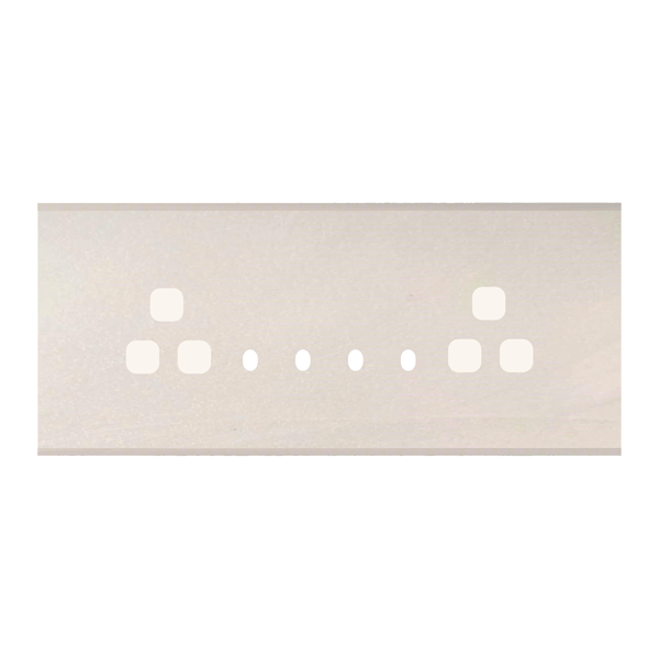 Picture of Norisys TG9 TM148.12 8M Size Plate With 4 Holes + 2 Socket Windows Salt White Solid Marble Cover Plates With Frames