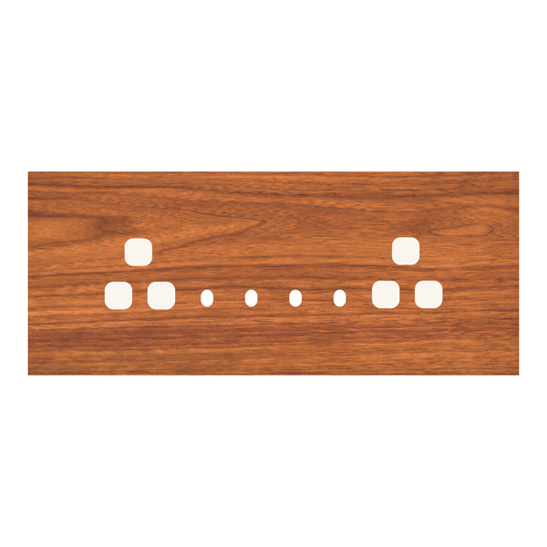 Picture of Norisys TG9 TW148.29 8M Size Plate With 4 Holes + 2 Socket Windows Walnut Solid Wood Cover Plates With Frames