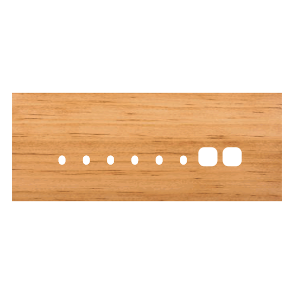 Picture of Norisys TG9 TW158.07 8M Size Plate With 6 Holes + 2 Windows Pinewood Solid Wood Cover Plates With Frames