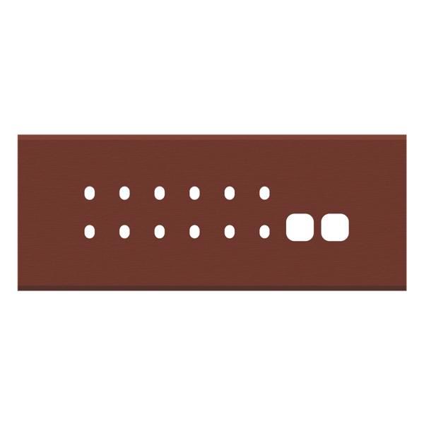 Picture of Norisys TG9 TA198.14 8M Size Plate With 12 Holes + 2 Windows Dark Bronze Solid Aluminium Cover Plates With Frames